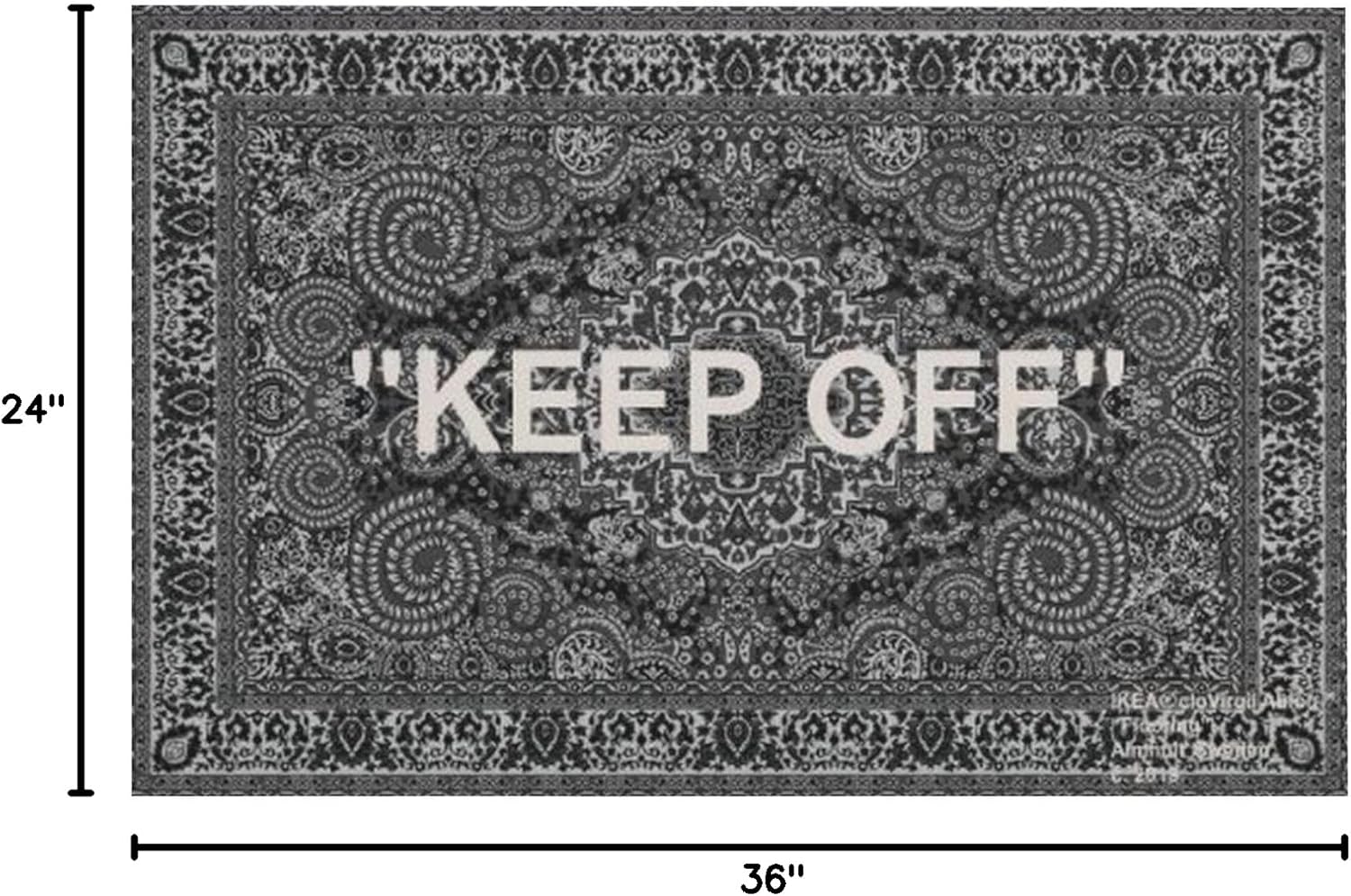 Keep Off Large Rugs Floor Mat Modern Carpet for Home Decoration Area Rug,Cozy Art Decoration Polyester Carpet 36 x 24 inch
