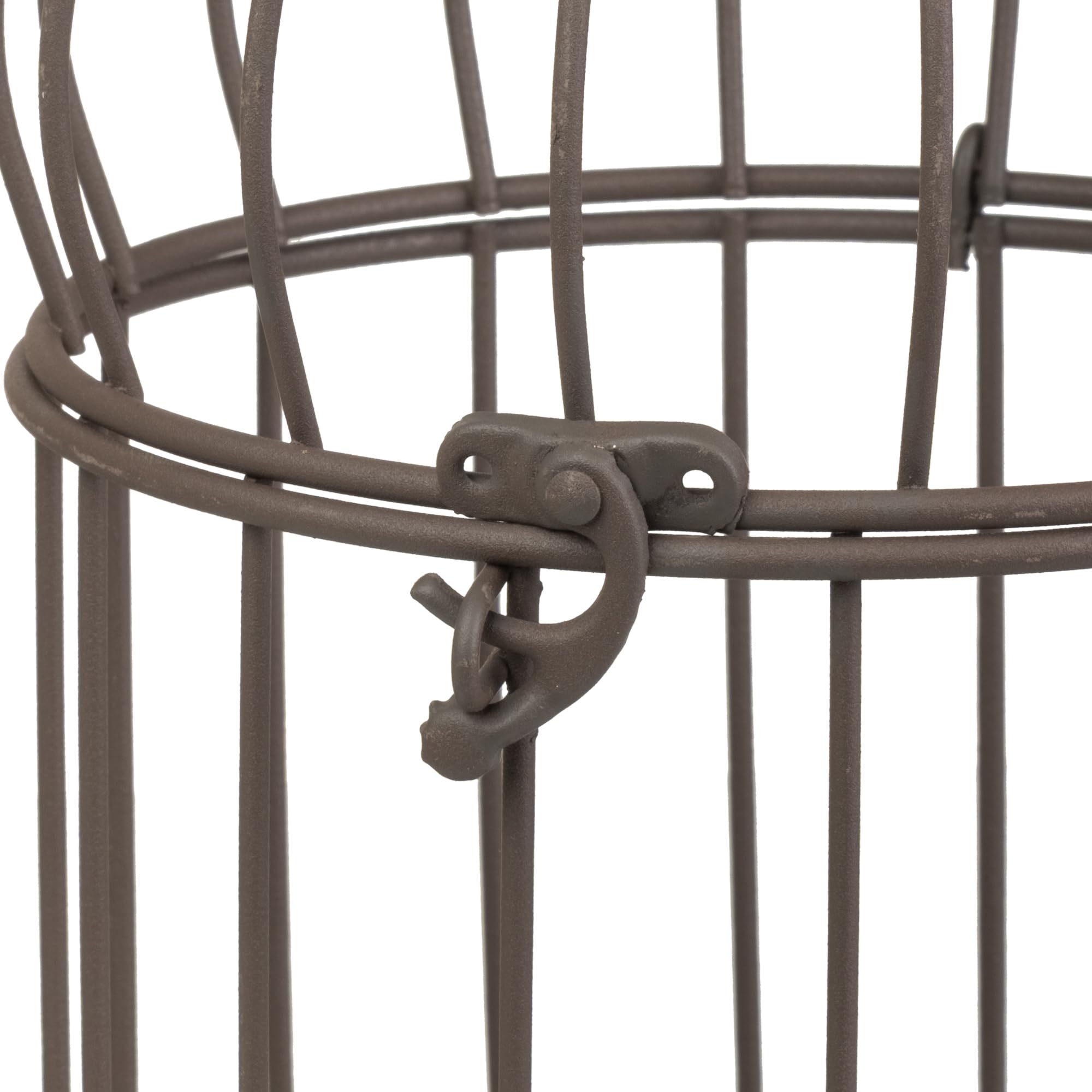 Dekorativer Vogelkäfig 2er Set aus Metall antik braun Vintage Deko Käfige groß 39,5 x 19 cm klein 35 x 16 cm zum Stellen oder Aufhängen für Innen und Außen