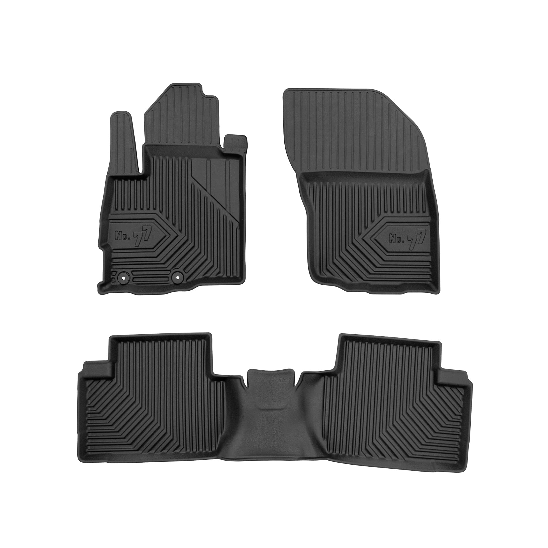 FROGUM No.77 Alfombrillas para Coche Alfombras para Mitsubishi Outlander II 2006-2012 | Borde Alto | para Todo el año | Tamaño
