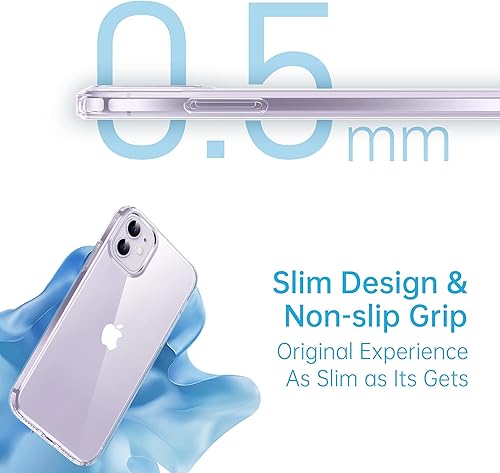 Miniatura 4 de Anqrp Funda transparente diseñada para iPhone 11, compatible con carga inalámbrica, antiamarilleamiento, transparente, delgada, antiarañazos, para