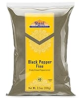 Vista 1 de Rani Black Pepper Fine Powder 80 Mesh 3.5oz (100g) ~ Todo natural Vegano Apto para gluten Sin OMG Kosher Producto de Vietnam