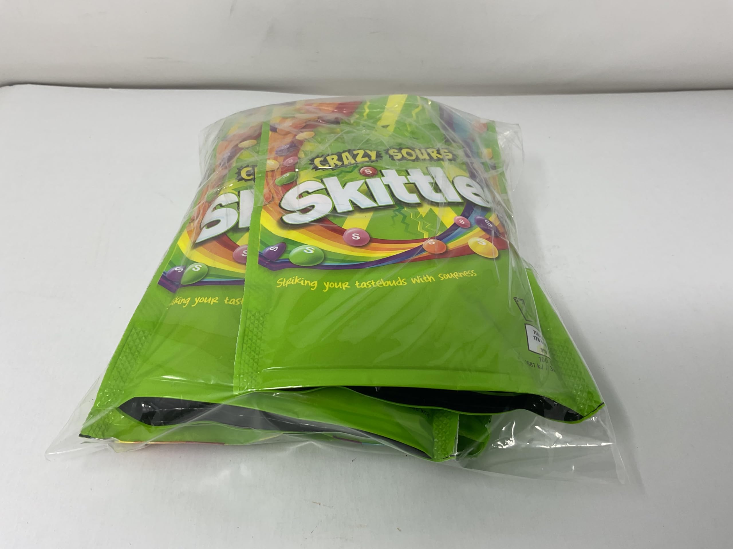 Skittles - Crazy Sour - Caramelos masticables ácidos - 174 g - Pack de 4 unidades