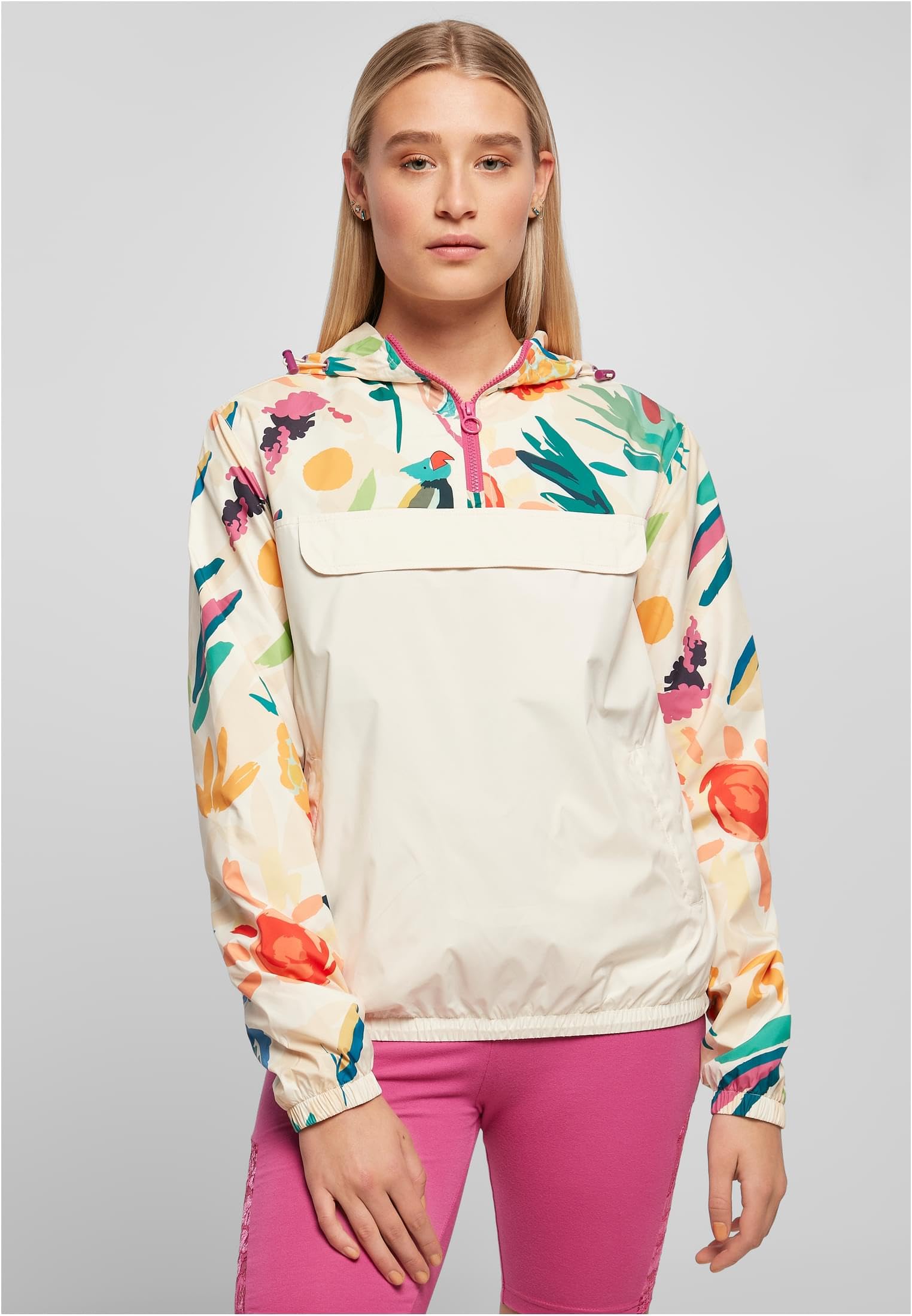 Urban Classics Damen Ladies Mixed Pull Over Jacket