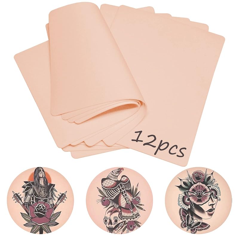 Peles sintéticas para prática de tatuagem NAQASE, 12 unidades, 20,32 cm x 15,24 cm