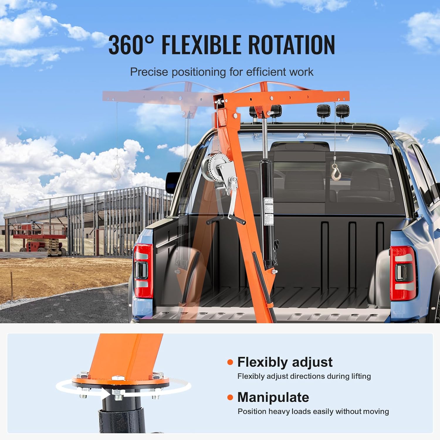 VEVOR Hydraulic Crane 360 Degree Rotation