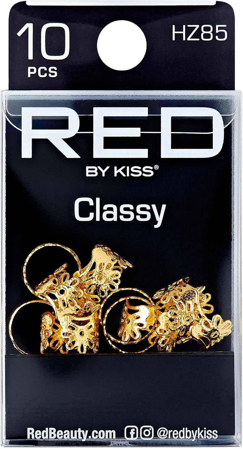 Red by Kiss Dreadlock Jewelry Braid Charms Hair Cuffs for Women Braiding Hair Pendants Decoration Clips image 2