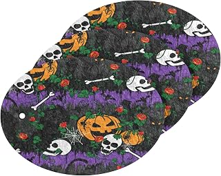 Halloween Kitchen Scrub Sponge Pumpkins Skull Washing Dishes Cleaning Sponges Black Cats Flowers Non Scratch Sponge for Dish Countertops Sinks Floors Showers Tile Sinks 3 Pack
