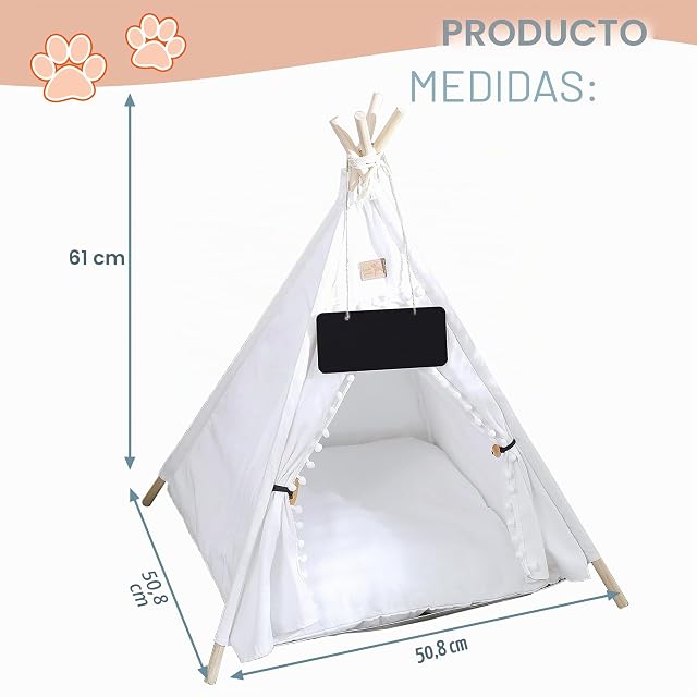 Foto 5 de 6 de GeerDuo Cama Tipi para Mascotas para Perros y Gatos