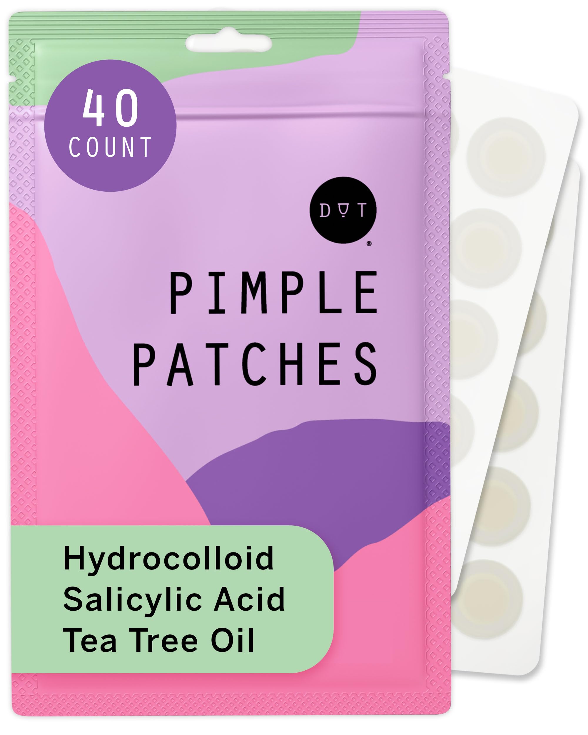 Dot Pimple Zit Patches for Face All-Natural Custom Triple-Action Formula Absorbs Clears Brightens Acne Spots with Hydrocolloid Vitamin