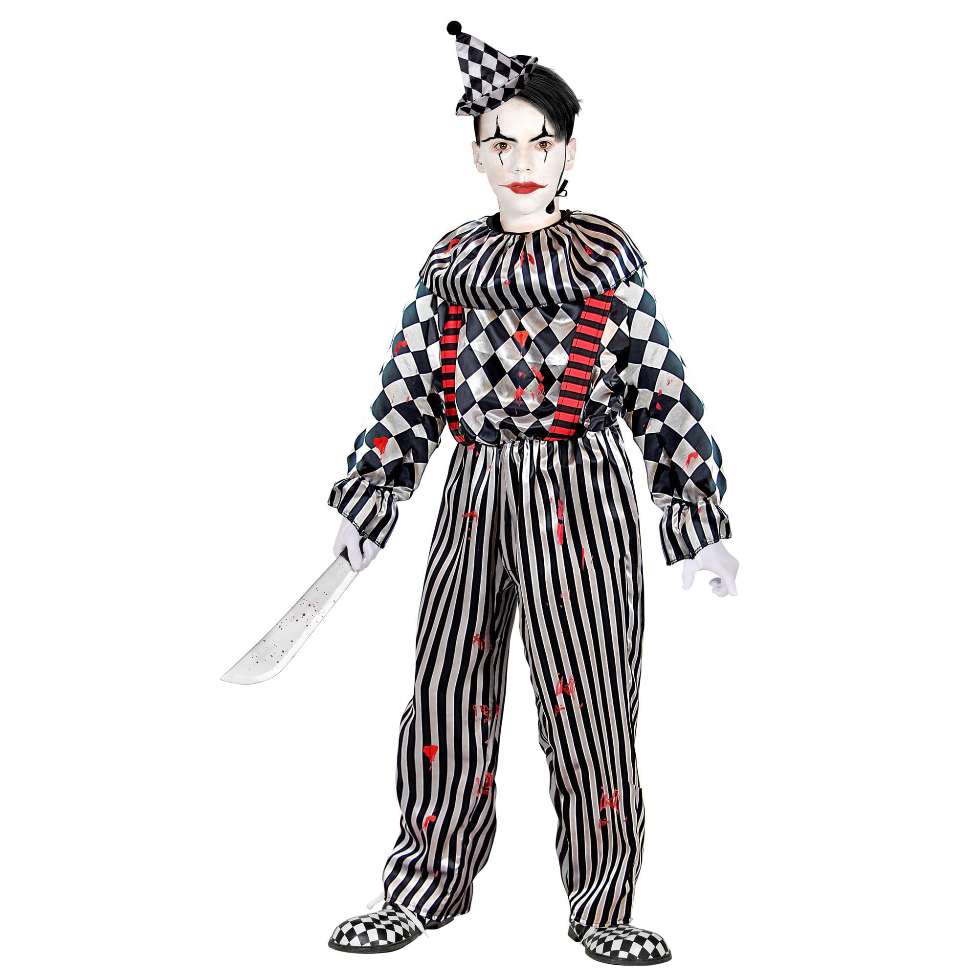 W WIDMANN MILANO Party Fashion - Vintage Clown Costume for Children, Horror Clown, Circus, Psycho, Halloween, Carnival, Theme Parties