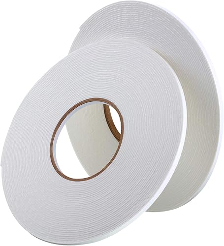 Miniatura 2 de Zonon 3 rollos de cinta adhesiva de espuma de doble cara de polietileno, cinta adhesiva de montaje de esponja de doble cara (14 pulgadas por 50