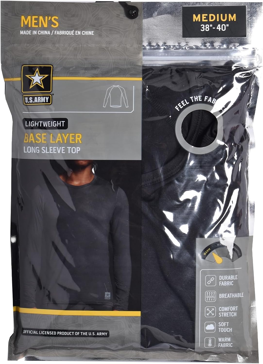 U.S. Army Men's 1pk Army Midweight Baselayer Top