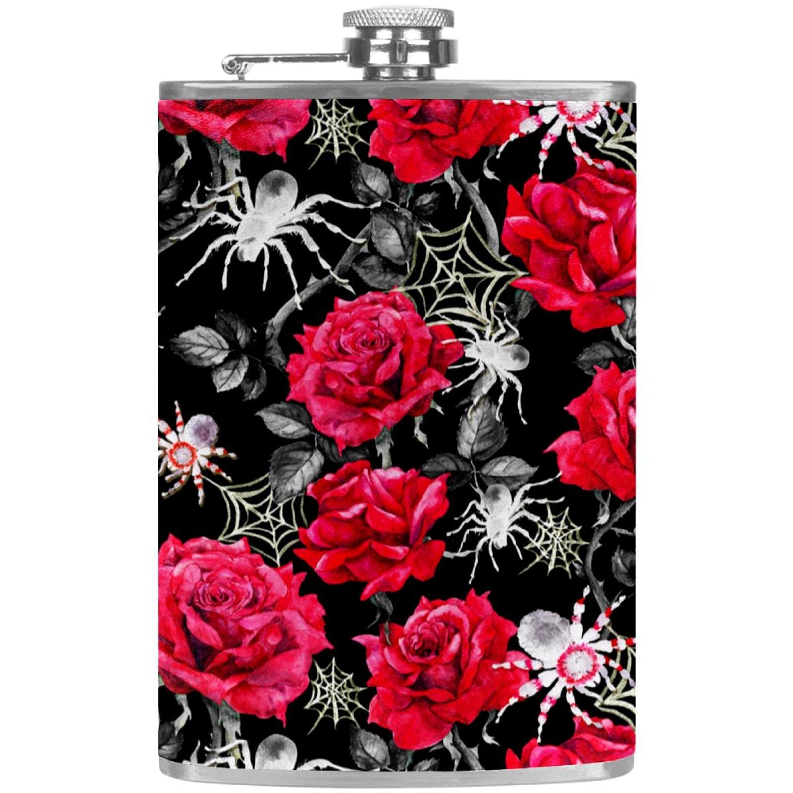 Flasque à alcool rose et entonnoir inox pour vos soirées de Halloween réussies