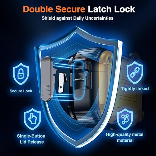 Miniatura 3 de Chicfun Armour Lock - Funda para AirPods Pro de 2 generación con bloqueo seguro y llavero, compatible con MagSafe protección resistente de 360