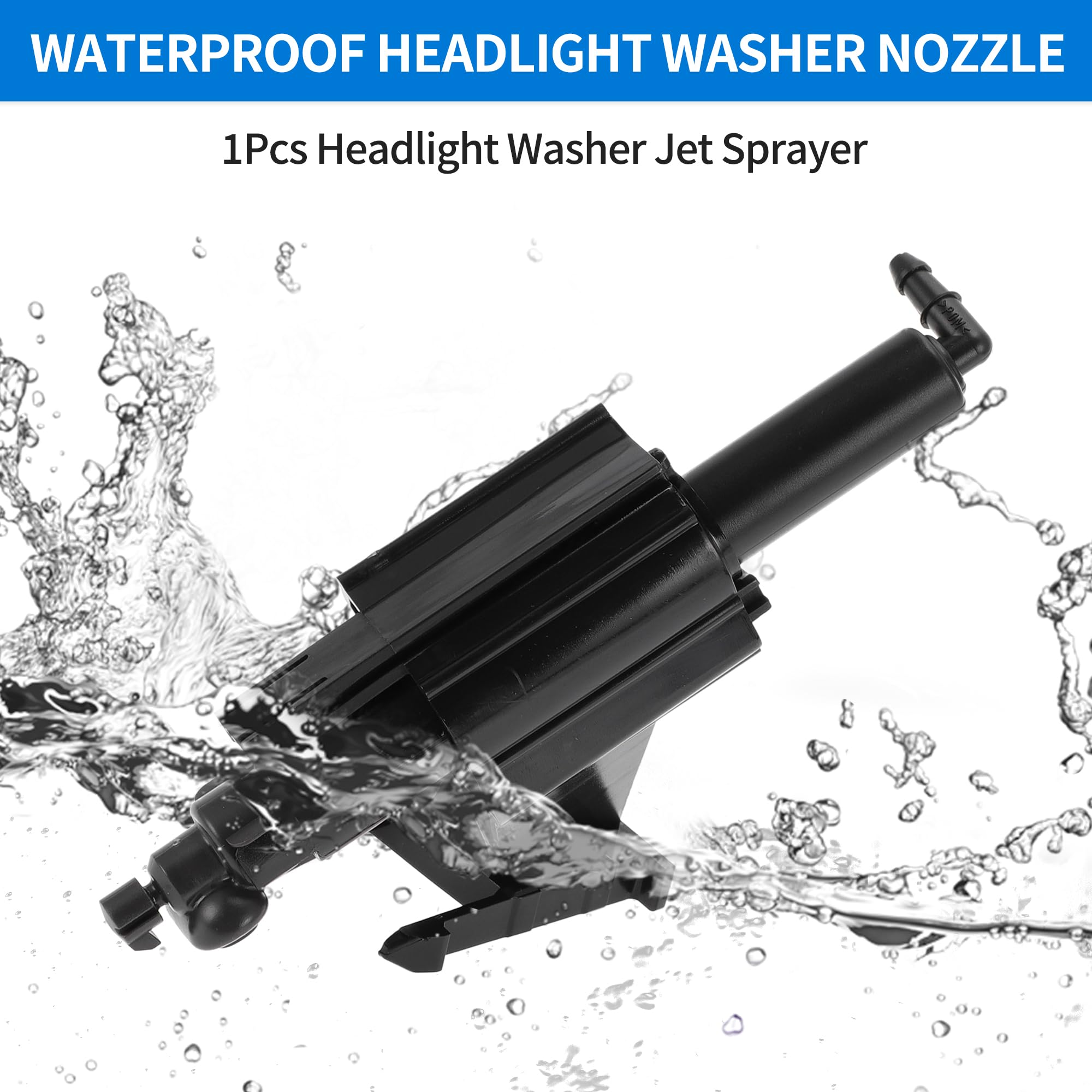 A ABSOPRO Scheinwerfer-Waschdüse Für Ford Focus Mk-3 12-17 1 Stk | Material: Kunststoff, OE: BM5113L015AC/F1EB13L015AA, Funktion: Reinigt Scheinwerferschmutz Und Sorgt Für Klare Sicht