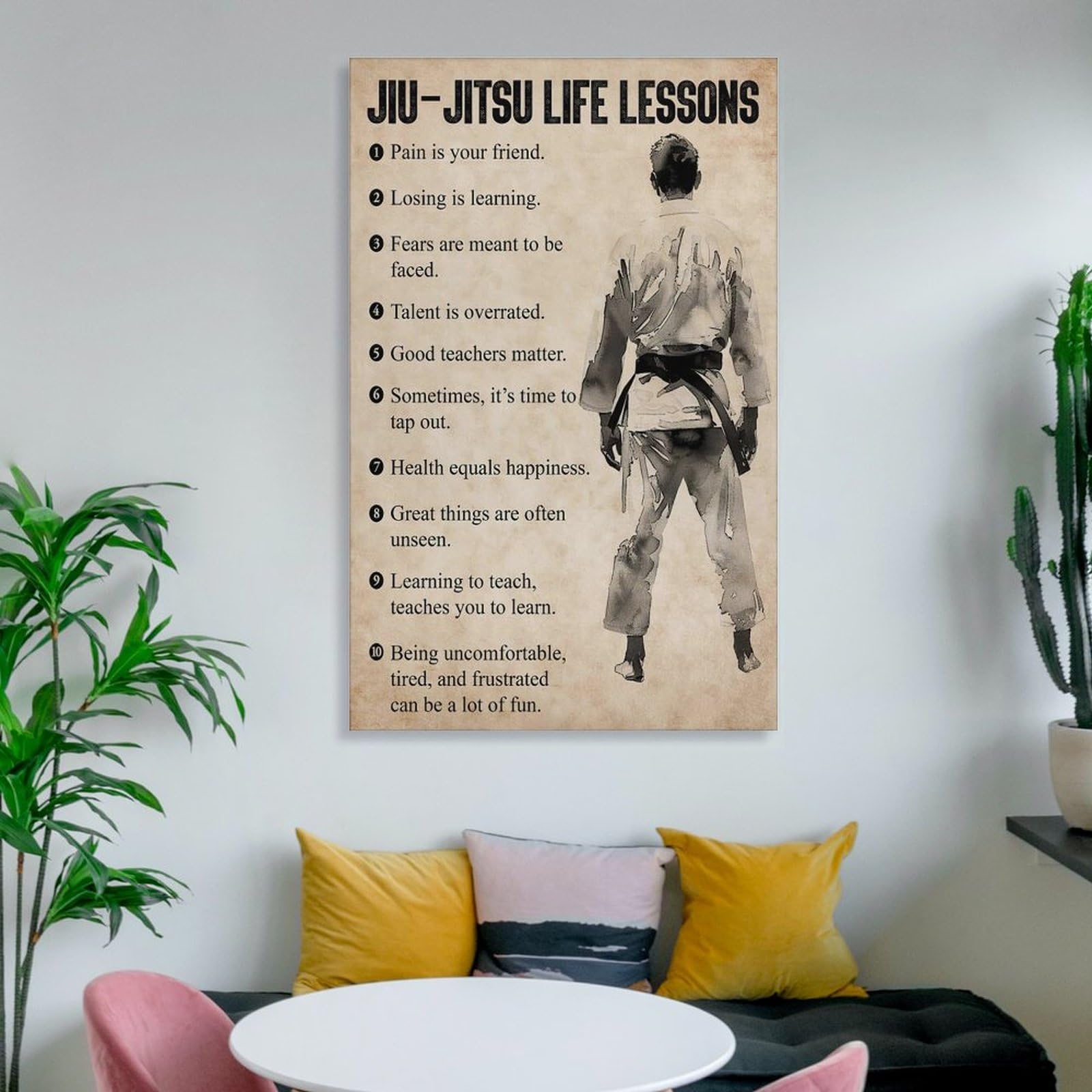 Amazon.com: Jiu-Jitsu Life Lessons Canvas Print, Jiu-Jitsu Poster
