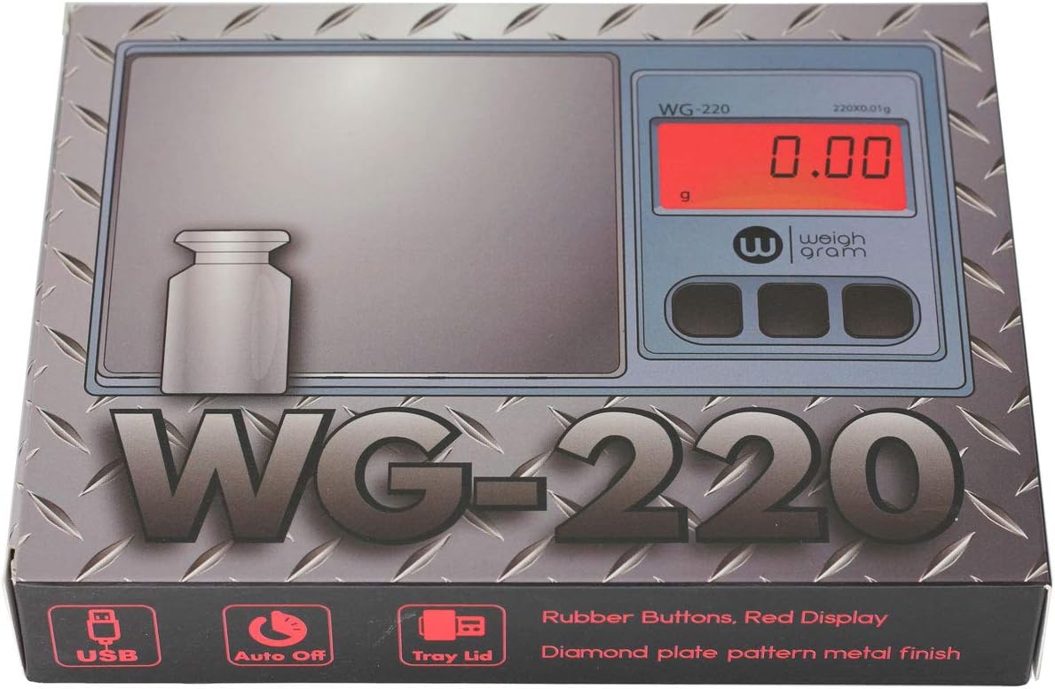 Gram Scale 220g/ 0.01g, Digital Pocket Scale 100g calibration weight,Mini Jewelry Scale, Kitchen Scale,6 Units Conversion, Tare & LCD Display, Auto Off, Rechargeable Battery: Home & Kitchen
