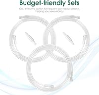 Vista 2 de Paquete de 3 tubos de oxígeno con 2 conectores de tubo de oxígeno, tubos de oxígeno verdes de alta calidad resistentes al aplastamiento que no se