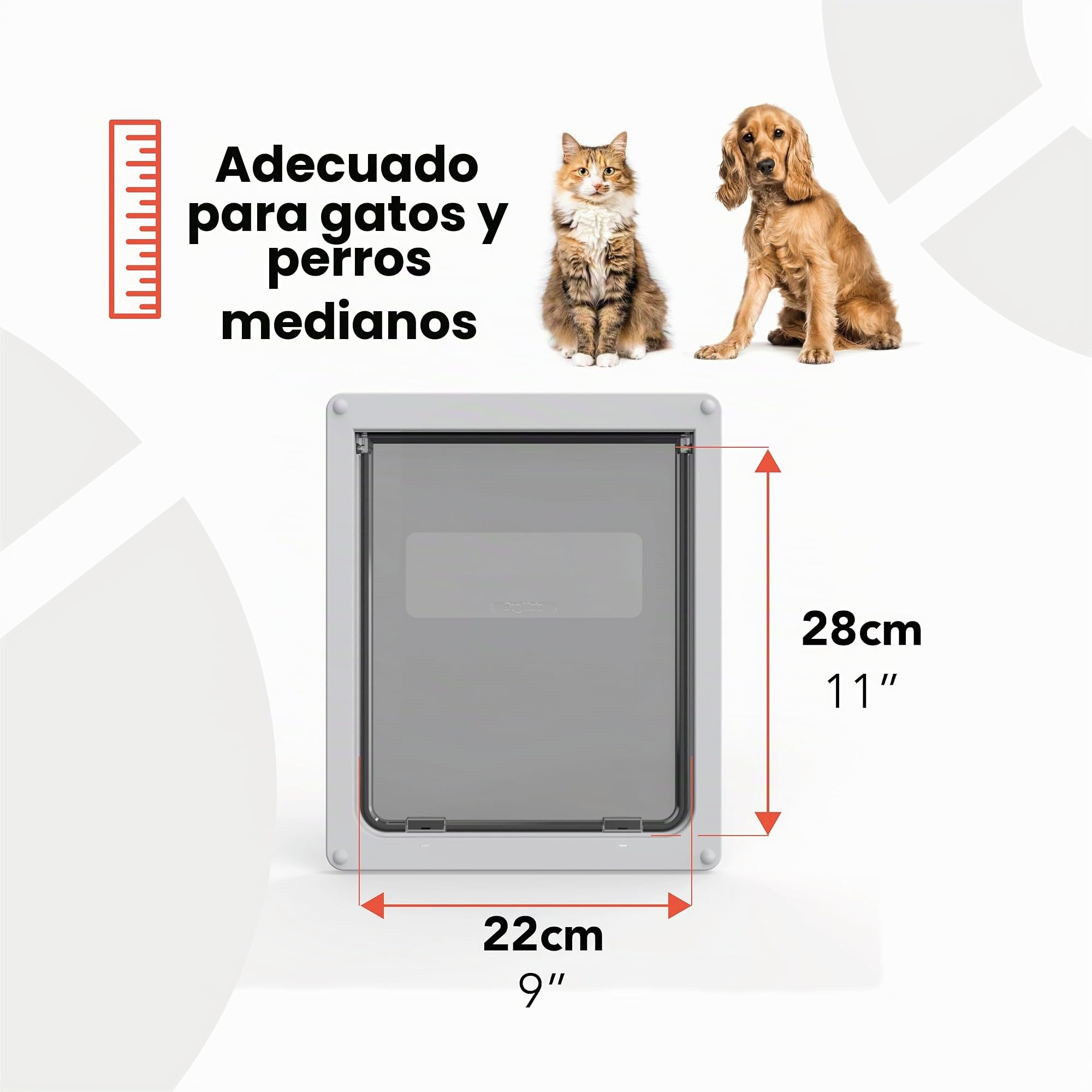 Pet Mate - Puerta de acceso sencilla para mascotas medianas