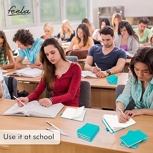 Miniatura 104 de feela Paquete de 15 cuadernos pequeños de bolsillo a granel, mini bloc de notas lindos de tapa dura con rayas universitarias con soporte para 15