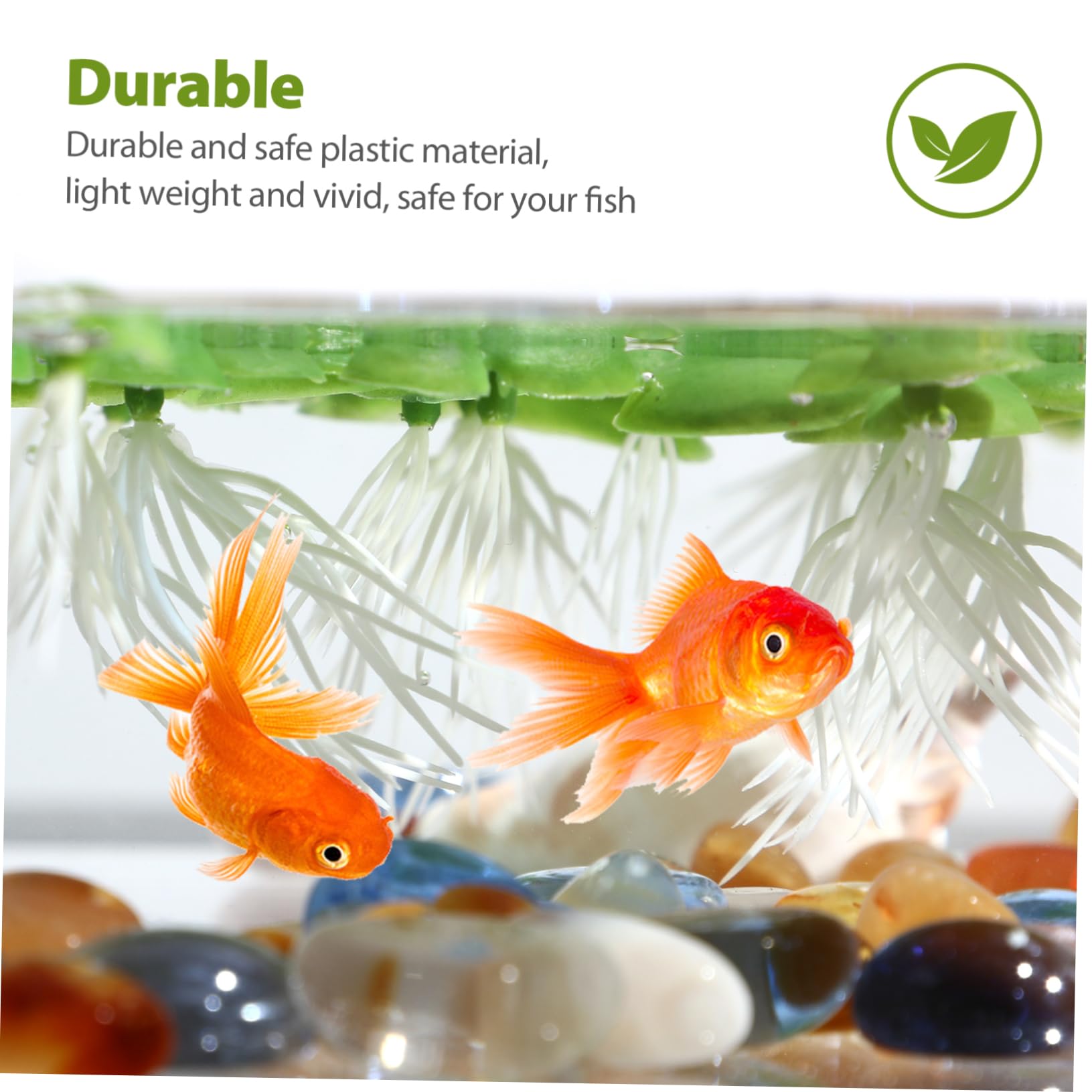 4paquetes Acuáticas Artificiales De Lenteja Flotante De Decoración Natural para y Peceras Hechas De Plástico y Resistente Al Agua
