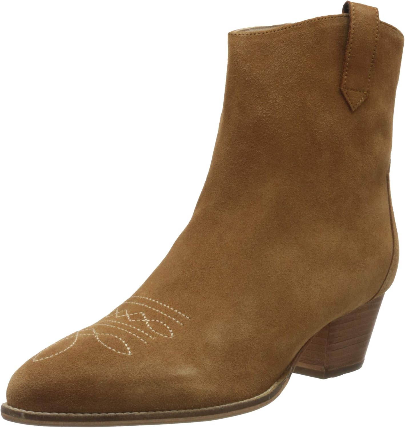 Joules Women's Western Boot, TAN, 5