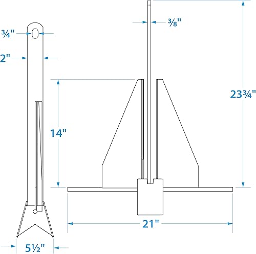 Miniatura 5 de Seachoice - Anclaje de utilidad con vástago de anillo deslizante, acero galvanizado en caliente o recubierto de PVC, varios tamaños