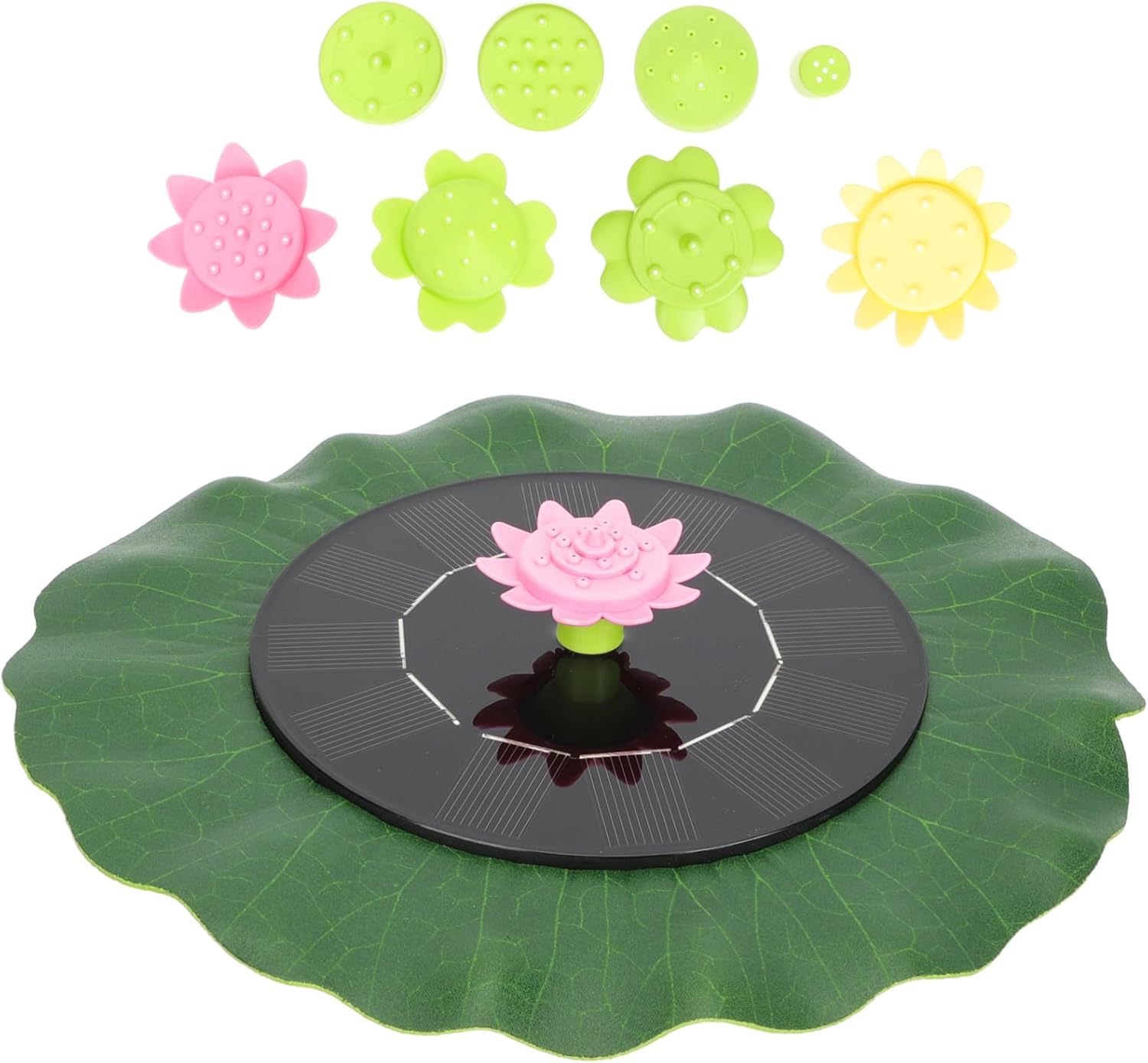 1set Solar-powered Lotus Fountain No Battery Needed Decor Garden Water Feature Park Decorative Fountain
