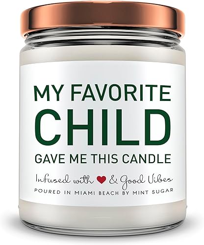 Regalos de velas para mamá para el día de la madre o cumpleaños, Mint Sugar Candle Company Vela de cera de soja de 9 onzas con aroma a flor de