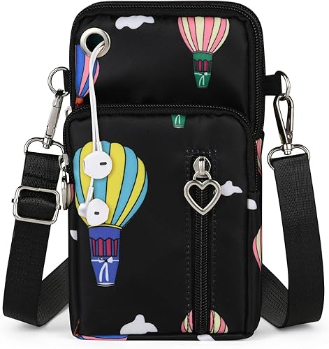Pequeña cartera cruzada para teléfono, bolso de nailon para teléfono celular, bolso cruzado de viaje, bolso de hombro para teléfono celular, bolso