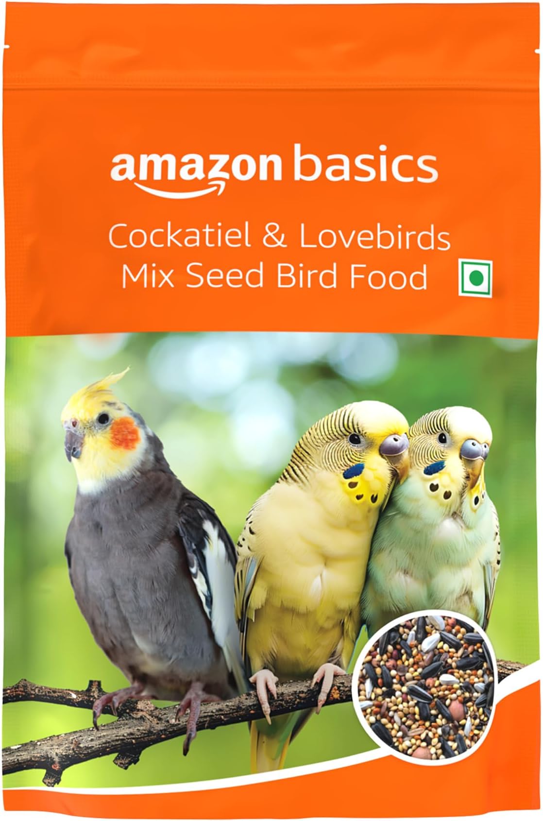 Mix Seed Bird Food for Cockatiel & Lovebirds | Contains Canary & Sunflower Seeds | Bird Food for All Life Stages | Natural & Healthy Seeds (1 kg)