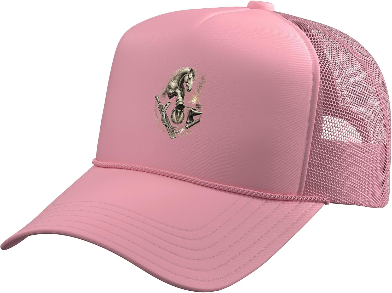 Horse Hoof Rasp Tools Kit Farrier Farriers Horseshoe Trucker Hat with Adjustable Mesh Back