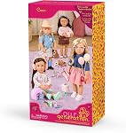 Our Generation 18-Inch Chocolate Maker Doll Coco, Posable Baker Doll, Dolls | Includes outfit pieces, baking accessories, 12 pretend heart chocolates, and scented stickers for pretend play, 18, 3+ Years