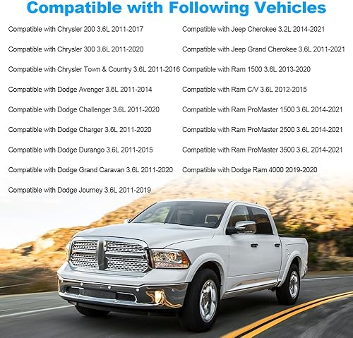 Miniatura 8 de Salida de agua cruzada de refrigerante de aluminio compatible con Chrysler Town & Country 200 300 Dodge Charger Durango Grand Caravan Journey Jeep