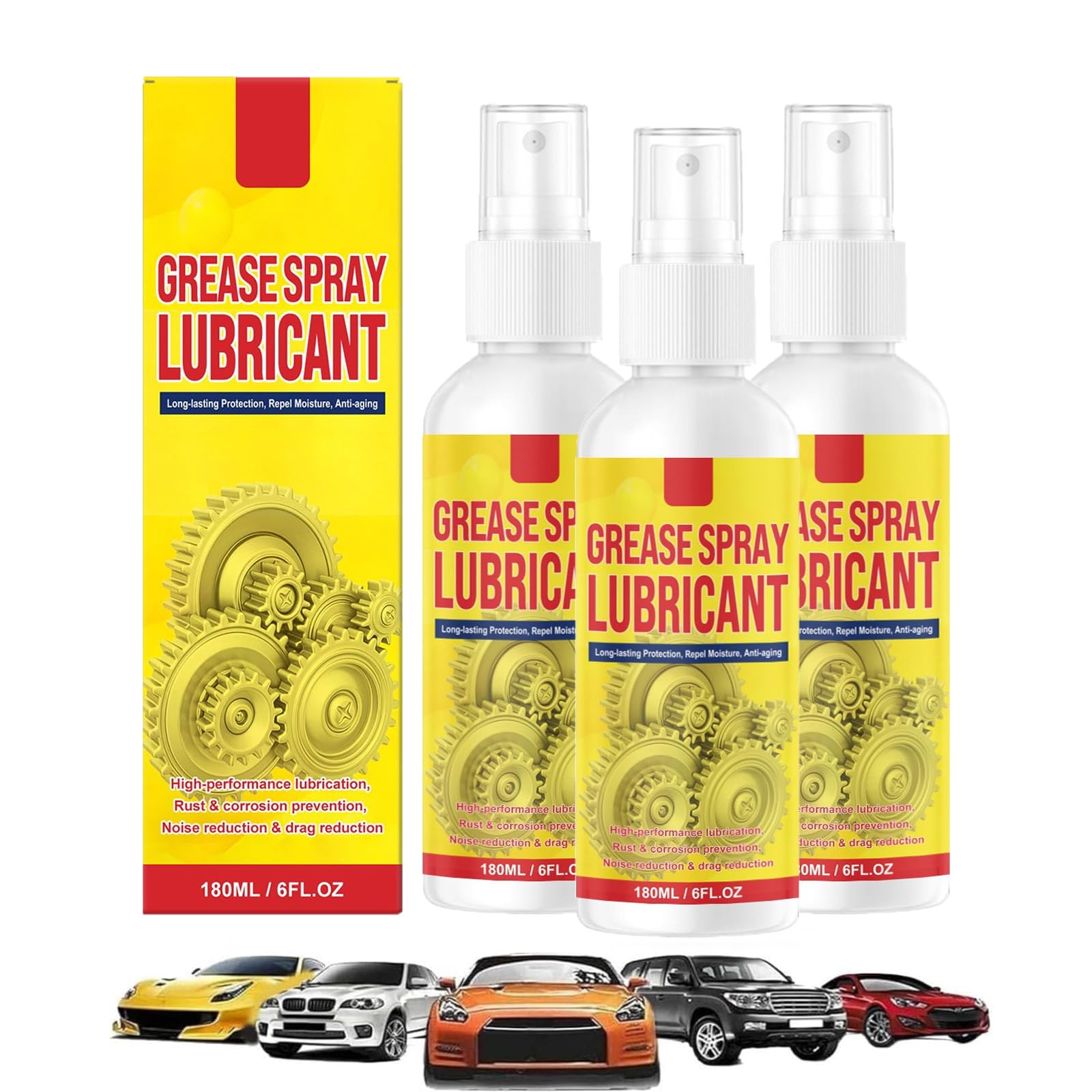 Anti-Rust Lubricant Spray & Rust Remover - Multi Surface Rust Remover Spray, Quick-Acting Metal Rusts Removal Polishing Sprays, Rusts Stain Removers Sprays for Metal, Vehicles, Chains (1Pc) — view 9