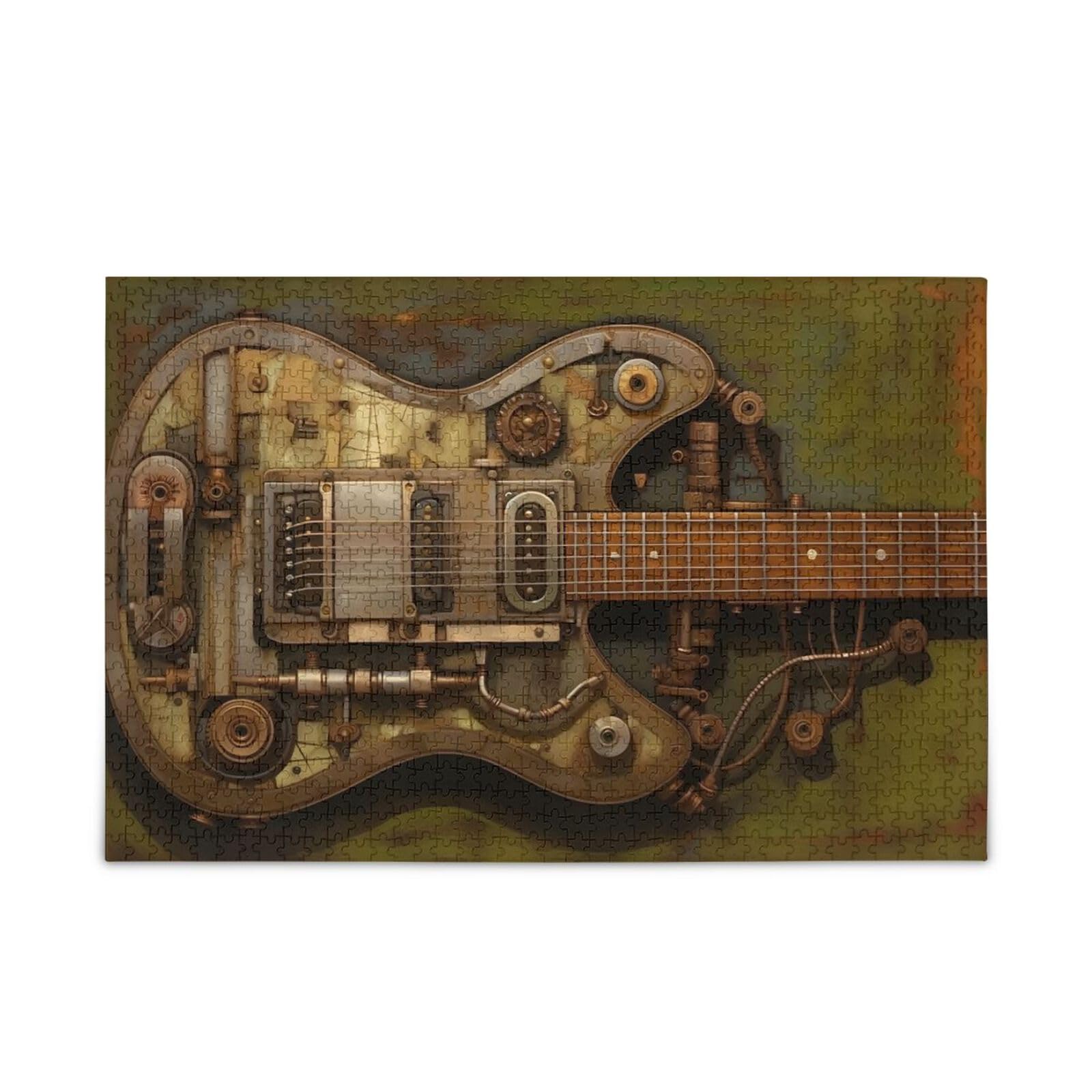 Amazon.com: ZENWAWA 1000 pieces Puzzle-Steampunk Guitar, Jigsaw