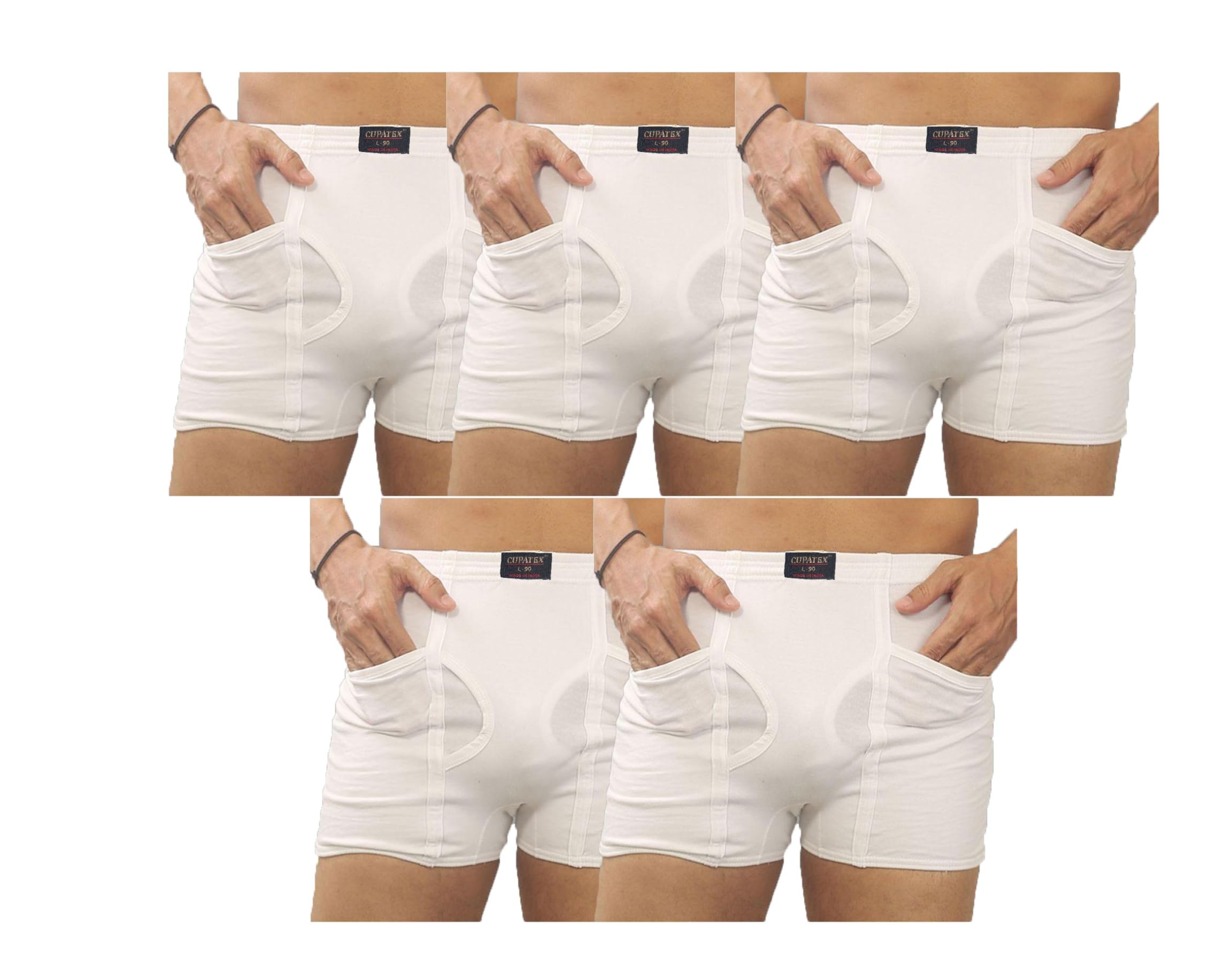 cupatex Cotton Two Pocket White Briefs-picture-45