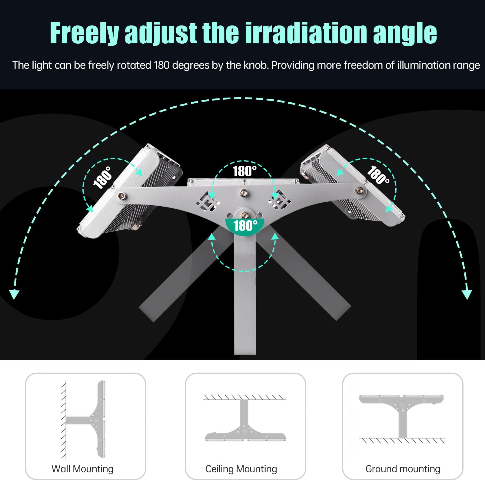 Sararoom LED Strahler Außen 300W 30000LM Fluter Flutlicht Scheinwerfer - 6500K Superhell Flutlichtstrahler Wandleuchte, IP65 Wasserdicht Außenstrahler Sicherheitsleuchte für Garten Garage Sportplatz