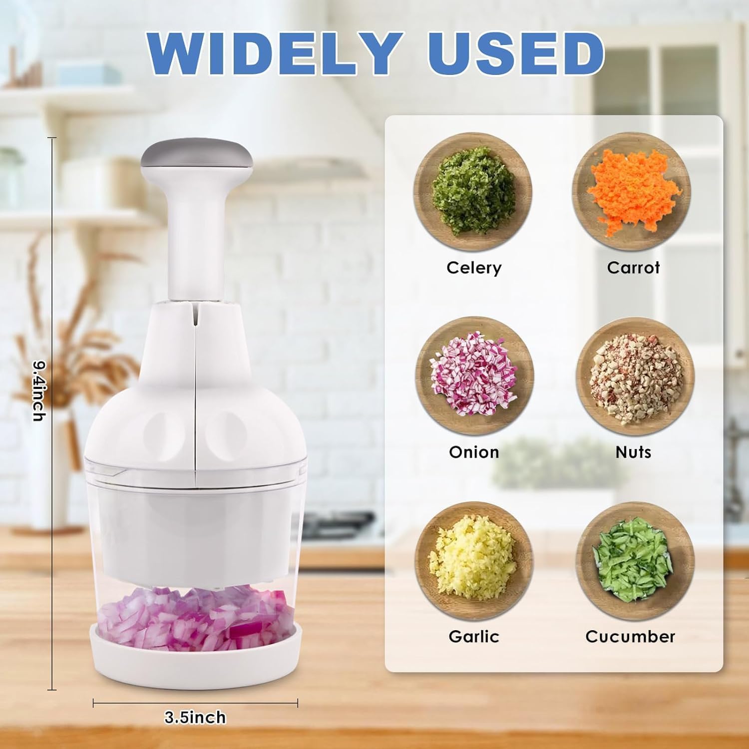 Picador de alimentos, picador de verduras, picador de cebolla, picador de ajo, picador de nueces, picador manual para verduras, ensaladas, cebolla, jengibre, zanahoria, ajo, frutos secos, apto para
