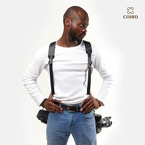 Miniatura 6 de C Coiro Camera Harness for 2 Cameras Dual Shoulder Leather Camera Strap for DSLRSLR, Camera Straps for Photographers