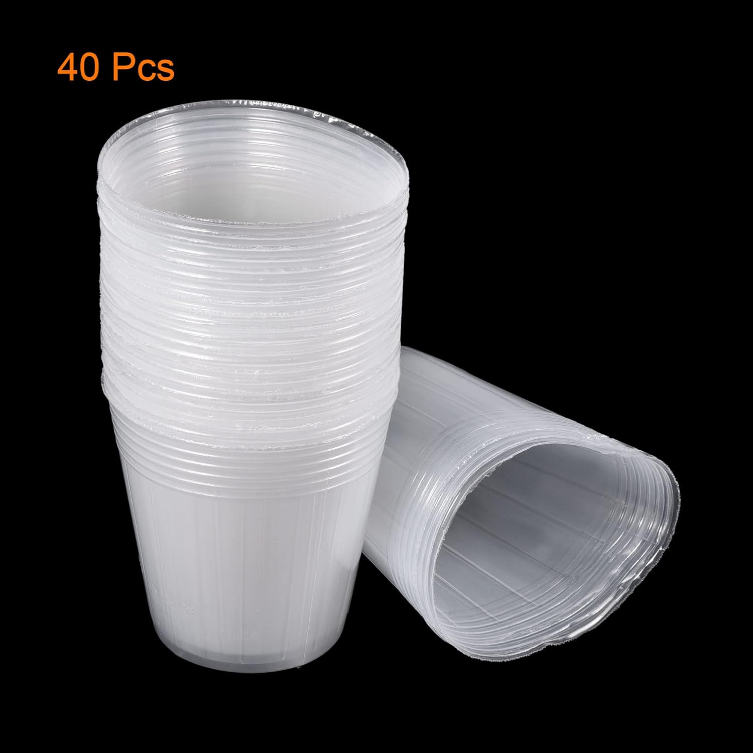 PATIKIL 4.7 Inch Plastic Plant Nursery Pots, 40 Pack Flower Starting Container for Indoor Outdoor, Clear