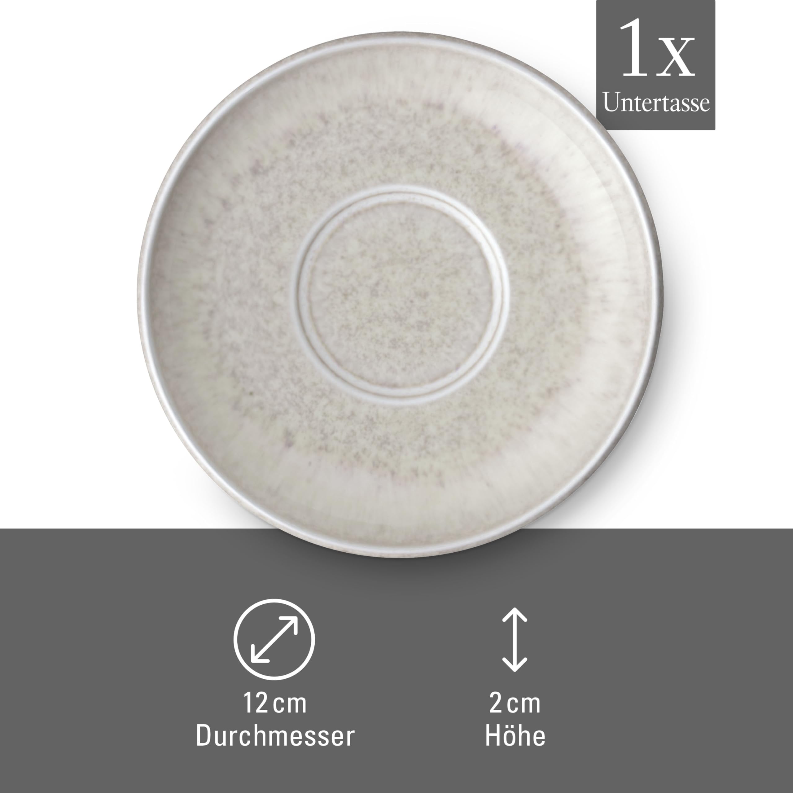 Soucoupe Like. By Villeroy & Boch - Perlemor Alga Vert (12 Cm) Pour Tasse à Expresso - Design Unique