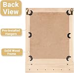 Tirzah 12 x 16 Inch Wall Mount Beaded Wood Framed Mirror with Shelf and 6 Hooks, White Decorative Entryway Mirror with Storage for Laundry Room, Bathroom, Bedroom