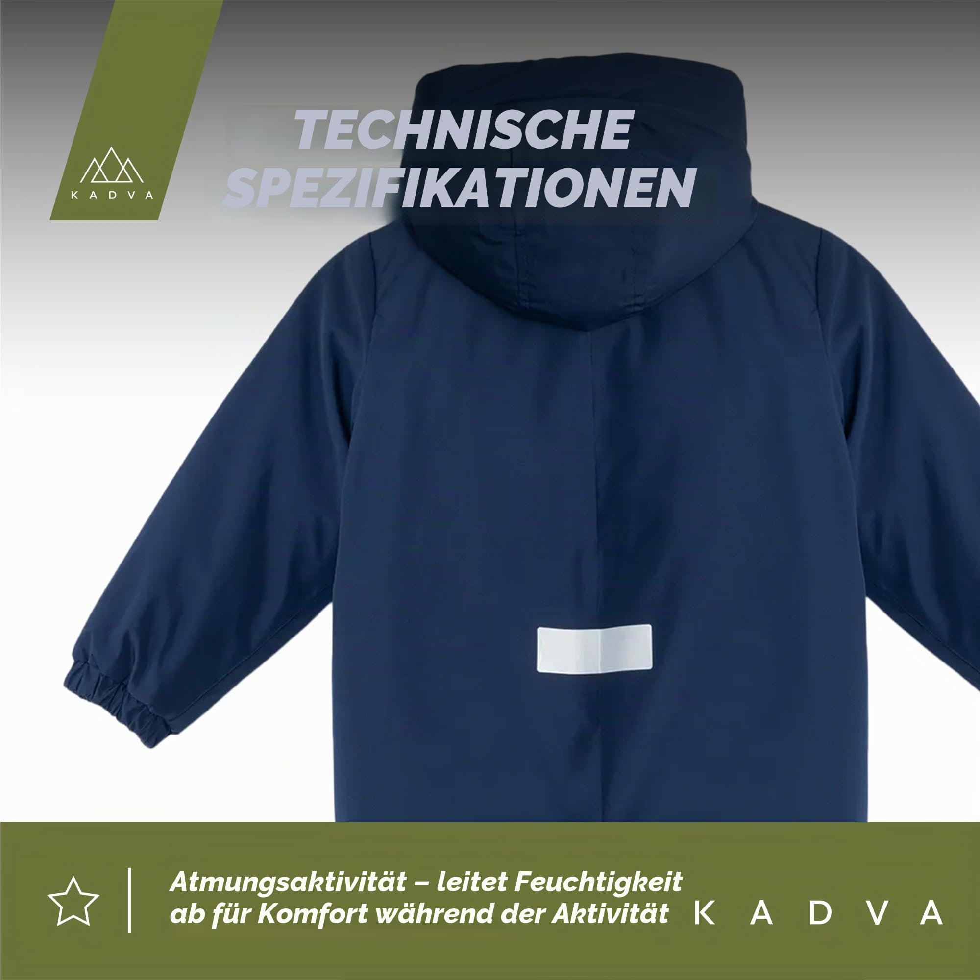 KADVA Kinder Skianzug KIKO Jr Ski Overall für Jungen Wasserdicht Winddicht mit Reflektoren und Kapuze Fleecefutter