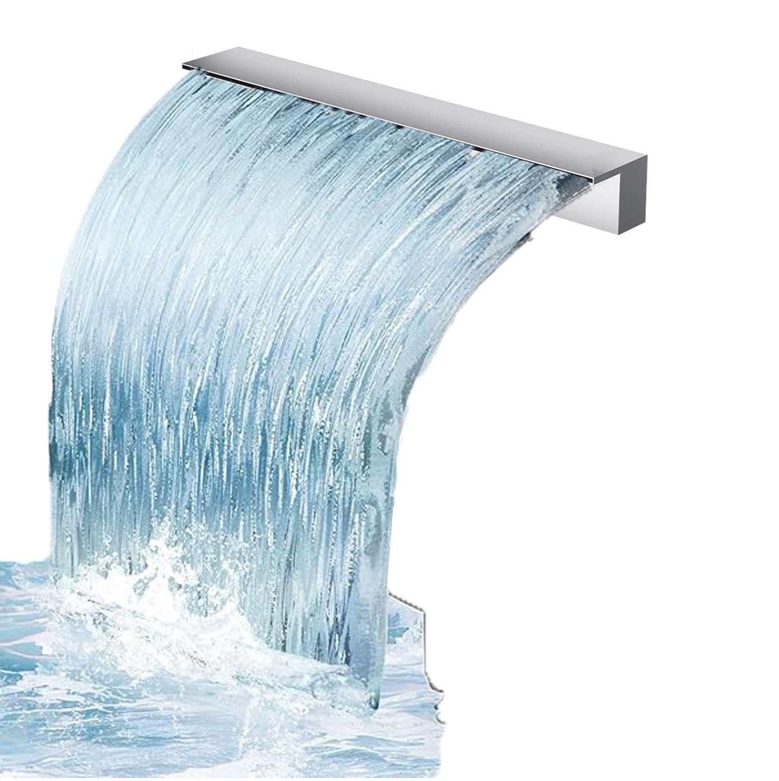 Acciaio inossidabile personalizzabile per piscine e stagni per pesci, 190 cm di larghezza, con connettore in PVC. Design argento/nero. Migliora la tua oasi all'aperto!