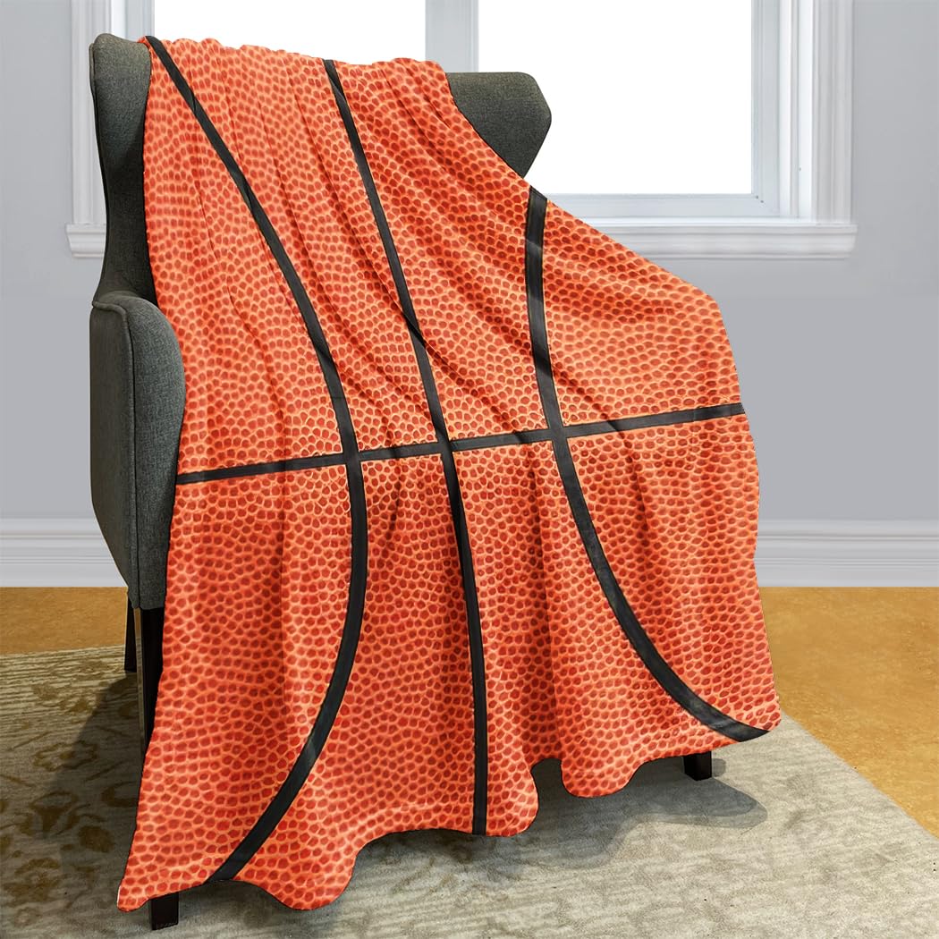 Rstick Basketball Texture Blanket 40" x 50", Gifts for Basketball Lovers, Boy Teen