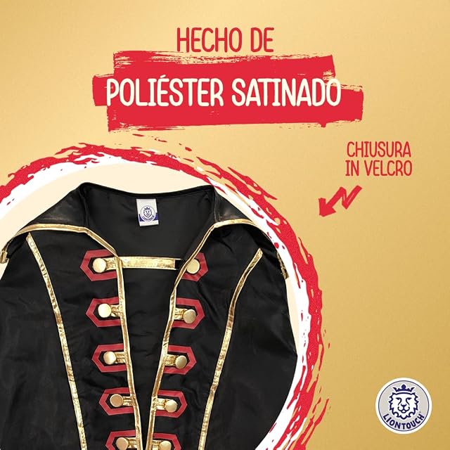 Foto 3 de 6 de Liontouch - Capa de Pirata de Capitán Cruz, Niños y Niñas de Edades de 3-8 Años, Talla Única