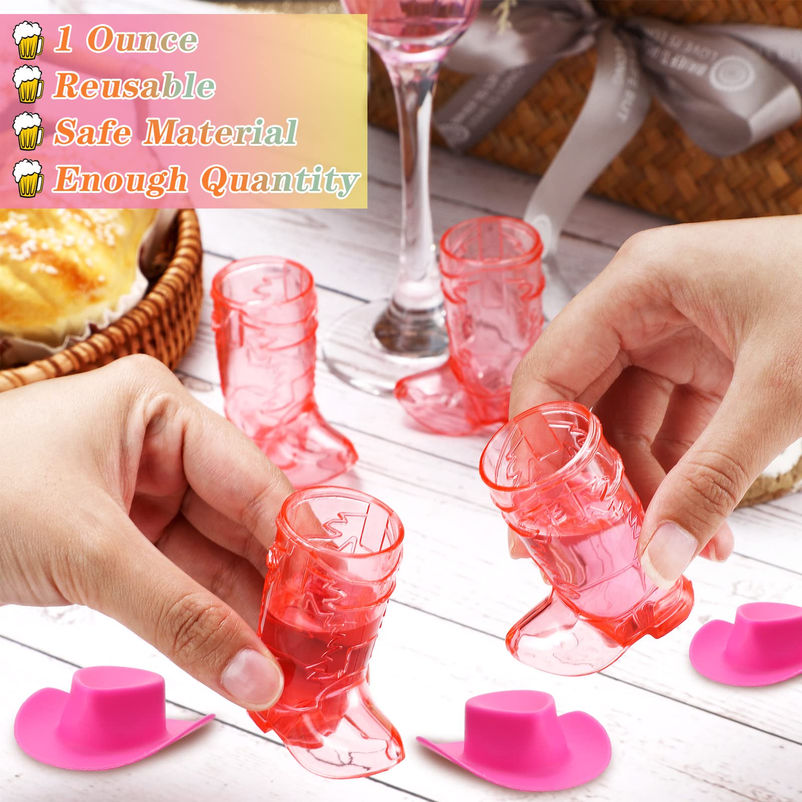 Verres à Shot En Forme De Bottes De Cowboy – Lot De 10 – Idéal Pour Fêtes Western, Anniversaires Et Décoration Country