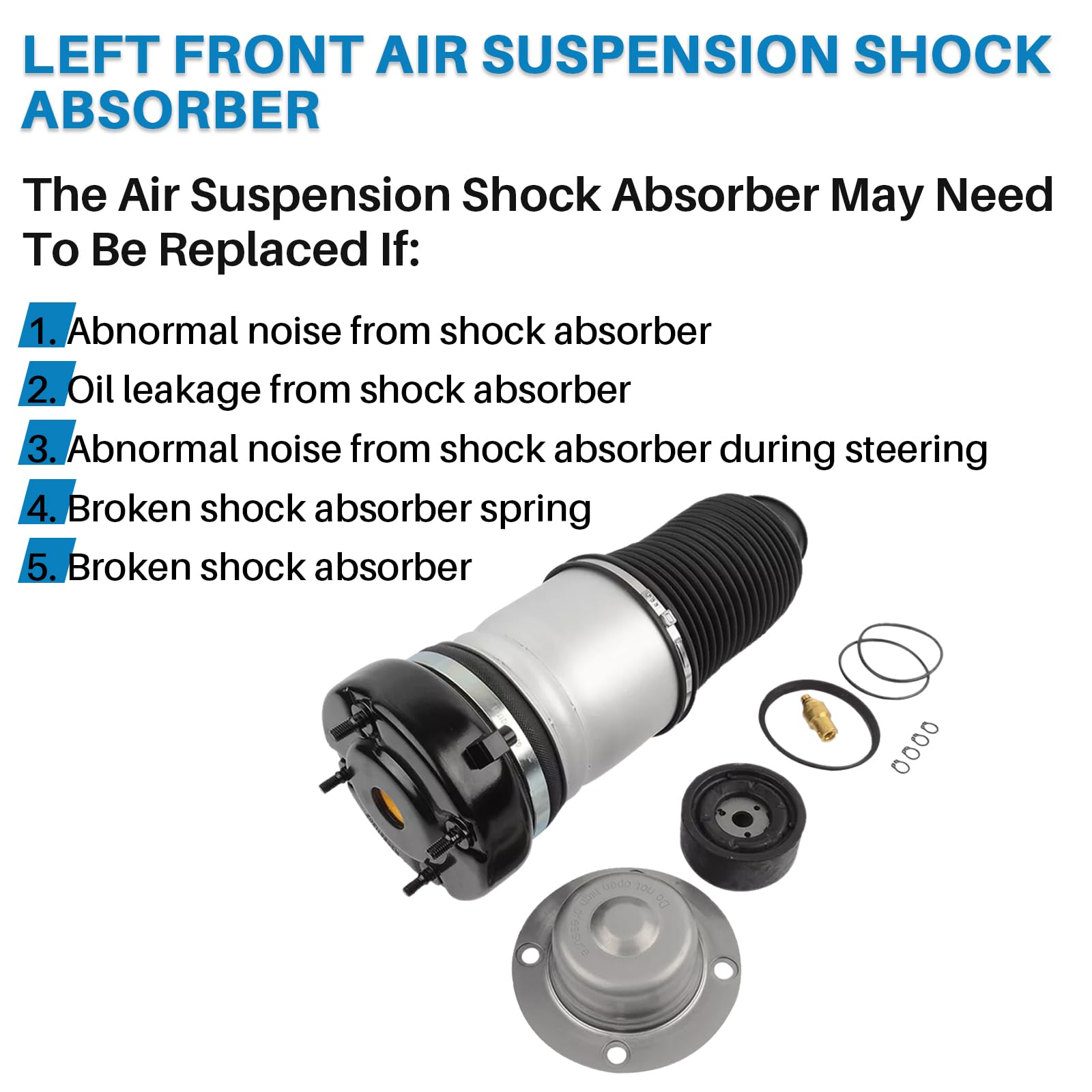Sospensioni Pneumatiche Ammortizzatori Anteriori Sx Compatibile con A6 C6 Allroad 4FH Avant 4F5 Limousine 4F2 2004-2011, Ricambio per