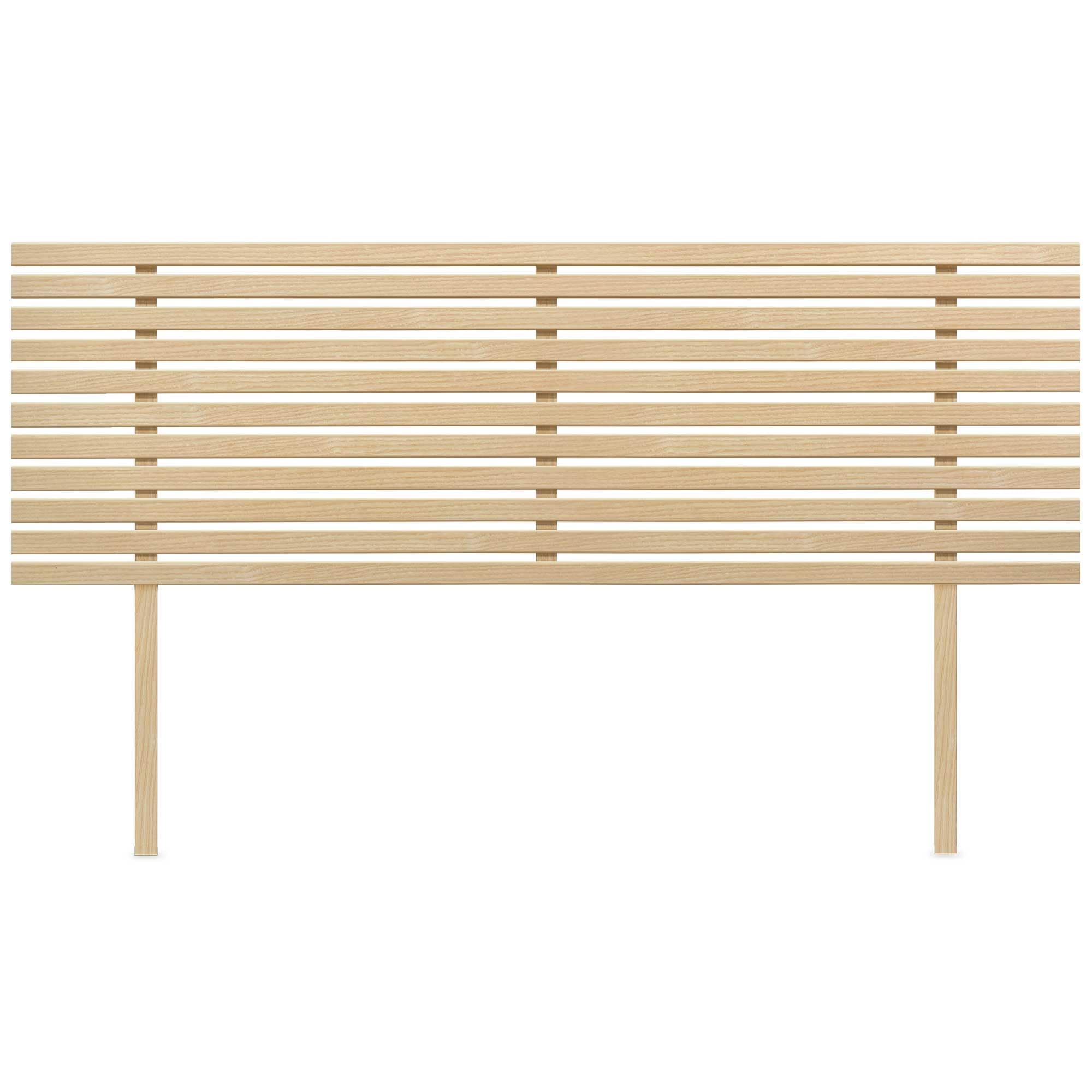 DHOME Cabecero de Madera reciclada DM con Patas Estilo Japonés Cama Palets Herrajes incluidos (160cm, Madera Natural)